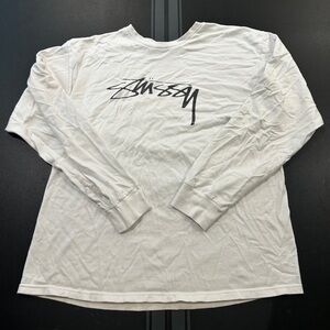 Stussy White Long Sleeve Tees